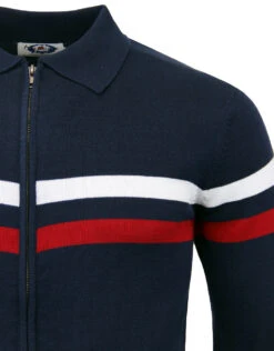 Mavers MADCAP Retro Mod Zip Through Cardigan (B) -Cheap Outfits For Man Store madcap mavers zip cardigan navy 5 00744.1661271975