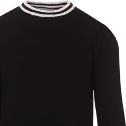 LS Moon Mod Tipped Knit Jumper (F) -Cheap Outfits For Man Store madcap moon longsleeve top black det1 13486.1661260864 6