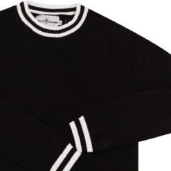 LS Moon Mod Tipped Knit Jumper (Z) -Cheap Outfits For Man Store madcap moon longsleeve top black det2 96707.1661260864 3