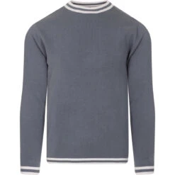 LS Moon Mod Tipped Knit Jumper (G) -Cheap Outfits For Man Store madcap moon longsleeve top flintstone front 84513.1661260832 5