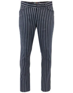Meadon Mod Boating Stripe Trousers -Cheap Outfits For Man Store madcap navy grey frogmouth trs 51 08298.1661271421