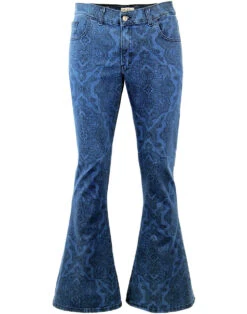 Paisley Rave Retro Cord Bellbottoms -Cheap Outfits For Man Store madcap paisley denim jeans 1 52992.1661271914 1