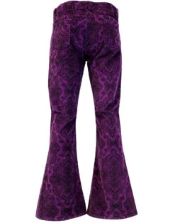 Paisley Rave Retro Cord Bellbottoms -Cheap Outfits For Man Store madcap paisley rave flares purple 2 78543.1661270130 1