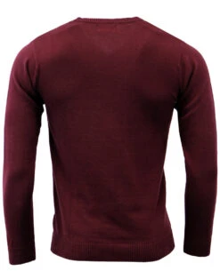 Redford 60s Mod V-Neck Jumper BISON -Cheap Outfits For Man Store madcap redford jumper maroon 3 28620.1661271338