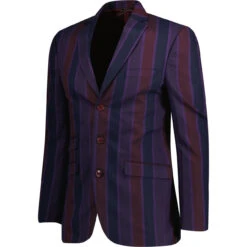 Offbeat 60s Mod Boating Blazer (P) 11 Offbeat 60s Mod Boating Blazer (P) -Cheap Outfits For Man Store madcap stripe sb boating blazer purple side 66053.1664290794