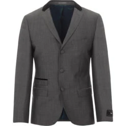 Mohair Tonic Velvet Collar Blazer -Cheap Outfits For Man Store madcap suit blazer silver main 68090.1661265131