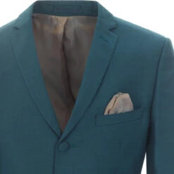 Mod Mohair Tonic Suit Jacket (Teal) -Cheap Outfits For Man Store madcap suit blazer teal detail 93674.1661264882