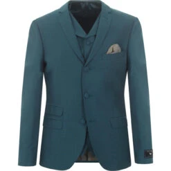 Mod Mohair Tonic Suit Jacket (Teal) -Cheap Outfits For Man Store madcap suit blazer teal waistcoat op 52899.1661264878