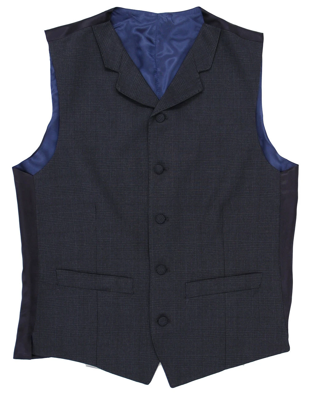 1960s Mod Check Lapel Waistcoat 6 1960s Mod Check Lapel Waistcoat - Image 4