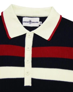 Terry Retro Mod Ribbed Stripe Polo (BB) -Cheap Outfits For Man Store madcap terry navy close 04031.1661268989