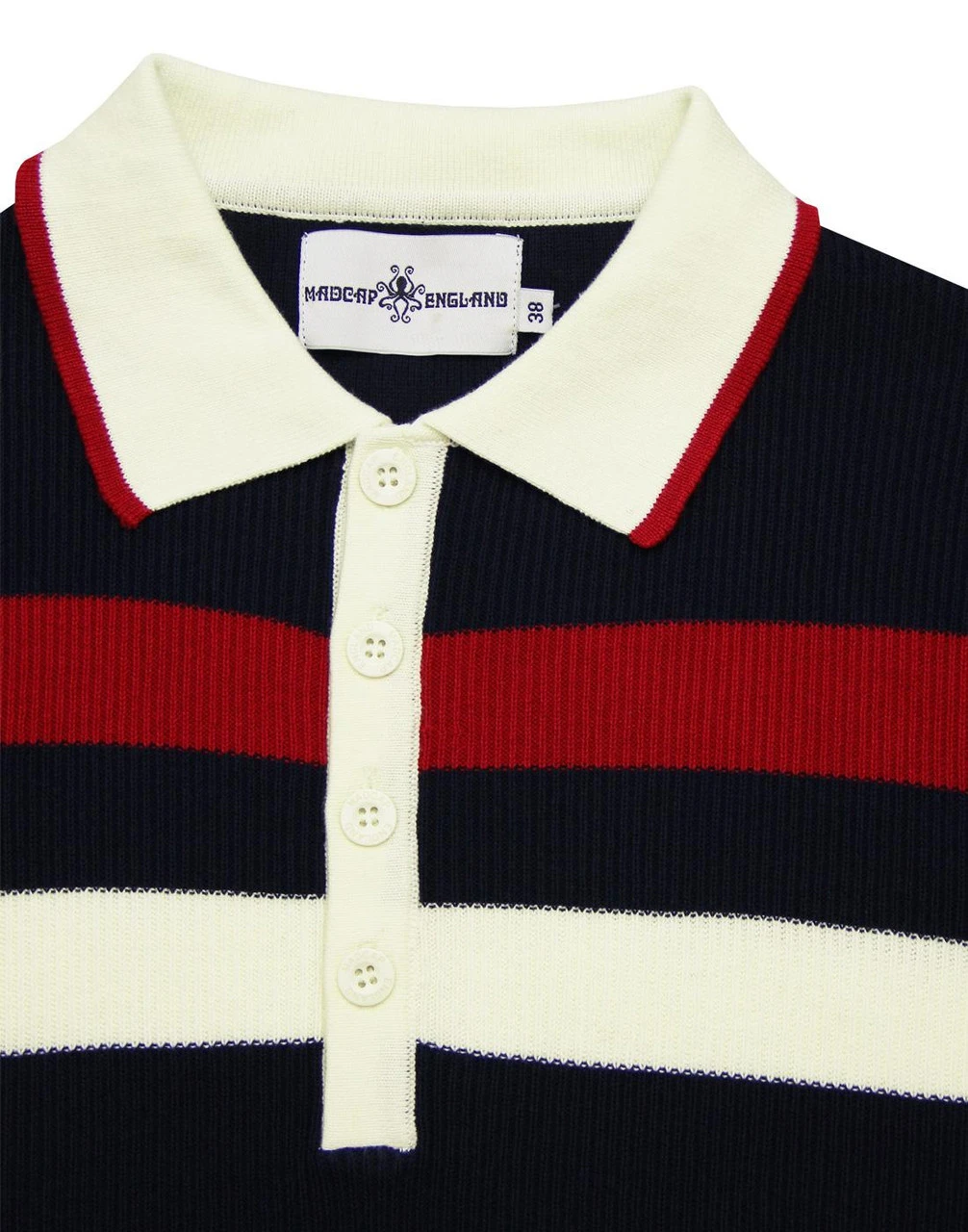 Terry Retro Mod Rib Stripe Polo WW 6 Terry Retro Mod Rib Stripe Polo WW - Image 4