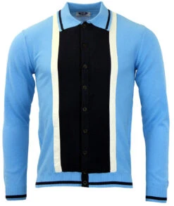 Marriott Suede Mod Polo Cardigan NR -Cheap Outfits For Man Store madcap england suede marriott blue4 47228.1661272859