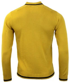 Marriott Suede Mod Polo Cardigan NS -Cheap Outfits For Man Store madcap england suede marriott mustard1 46509.1661272846 2