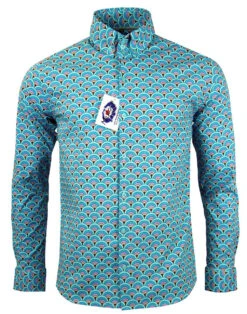 Peacock Mod Indie Peacock Fan Shirt -Cheap Outfits For Man Store madcap retro peacock shirt1 35709.1661272783