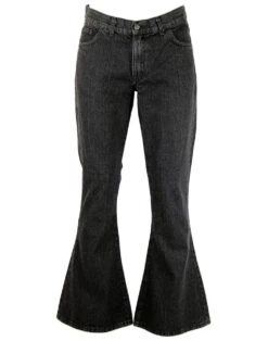 Rock Flare Retro 70s Flares (B/W) -Cheap Outfits For Man Store madcap rock flares black stonewash 28103.1661272640