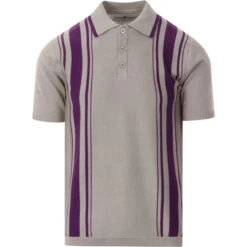 Aftermath Mod Stripe Knit Polo D/IP -Cheap Outfits For Man Store madcapeng aftermath polo drizzle front 81454.1661264296