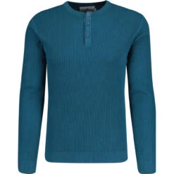 Caine Mod Ribbed Grandad Top (MB) -Cheap Outfits For Man Store madcapeng caine grandad top mallard front 49955.1673453085 2