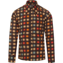 Blur Penny Dot Spear Collar Shirt 6 Blur Penny Dot Spear Collar Shirt -Cheap Outfits For Man Store madcapeng halftone print shirt brown front 40385.1661263202