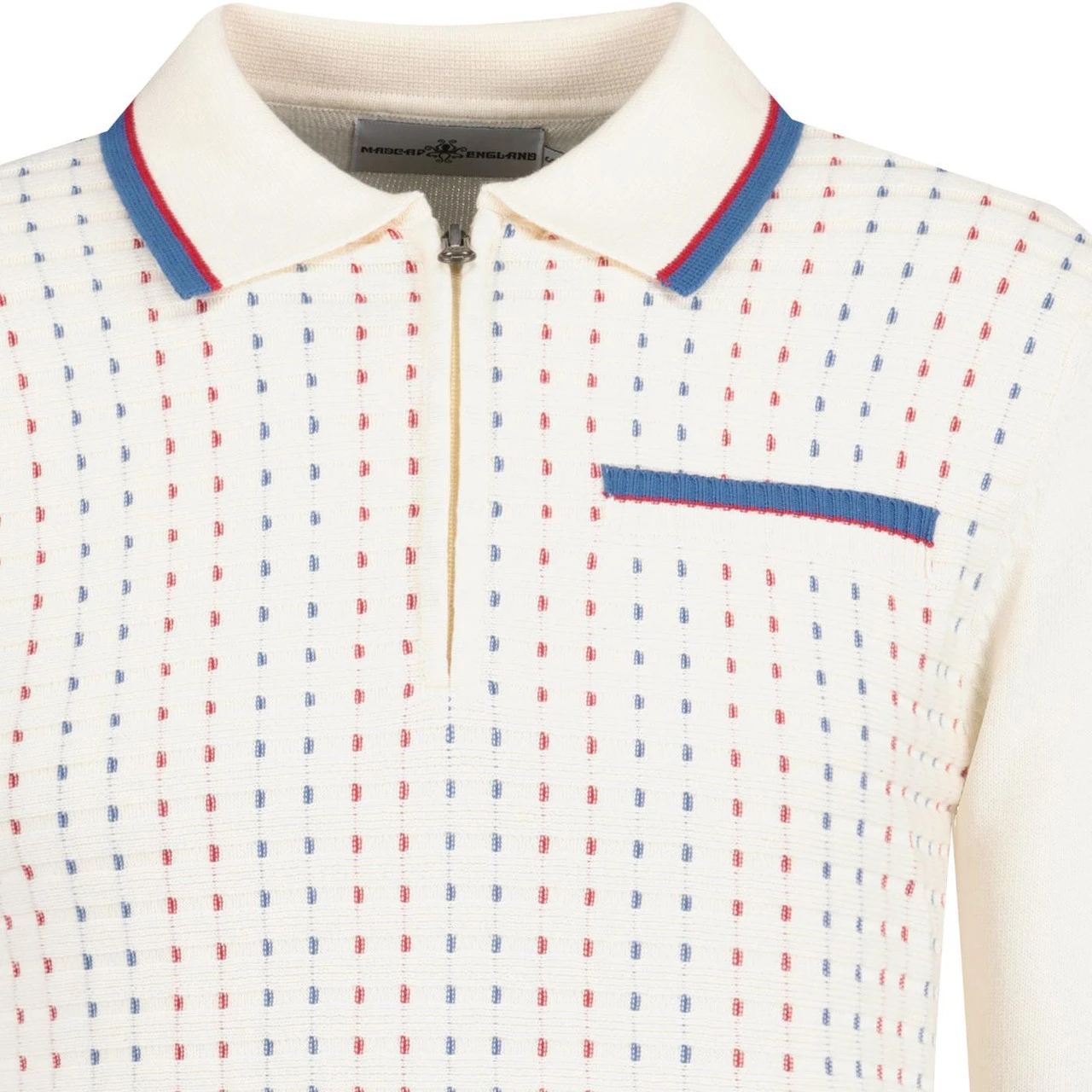 Coltrane Mod Jacquard Knit Polo Z 4 Coltrane Mod Jacquard Knit Polo Z - Image 2