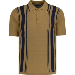 Aftermath 60s Mod Stripe Knit Polo 24 Aftermath 60s Mod Stripe Knit Polo -Cheap Outfits For Man Store madcapeng mod striped polo leaf front 60684.1678463406 2