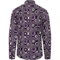 Trip Op Art Mod Big Collar Shirt 11 Trip Op Art Mod Big Collar Shirt -Cheap Outfits For Man Store madcapeng opart shirt lilac back 33981.1661262957