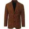 Paisley Rave Cord 3 Button Blazer T 1 Paisley Rave Cord 3 Button Blazer T -Cheap Outfits For Man Store madcapeng paisley cord blazer tan front 43598.1661264627 1