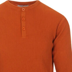 Caine Ribbed Grandad Top (HG) 31 Caine Ribbed Grandad Top (HG) -Cheap Outfits For Man Store madcapeng ribbed long polo rust detail 33723.1661264057 1