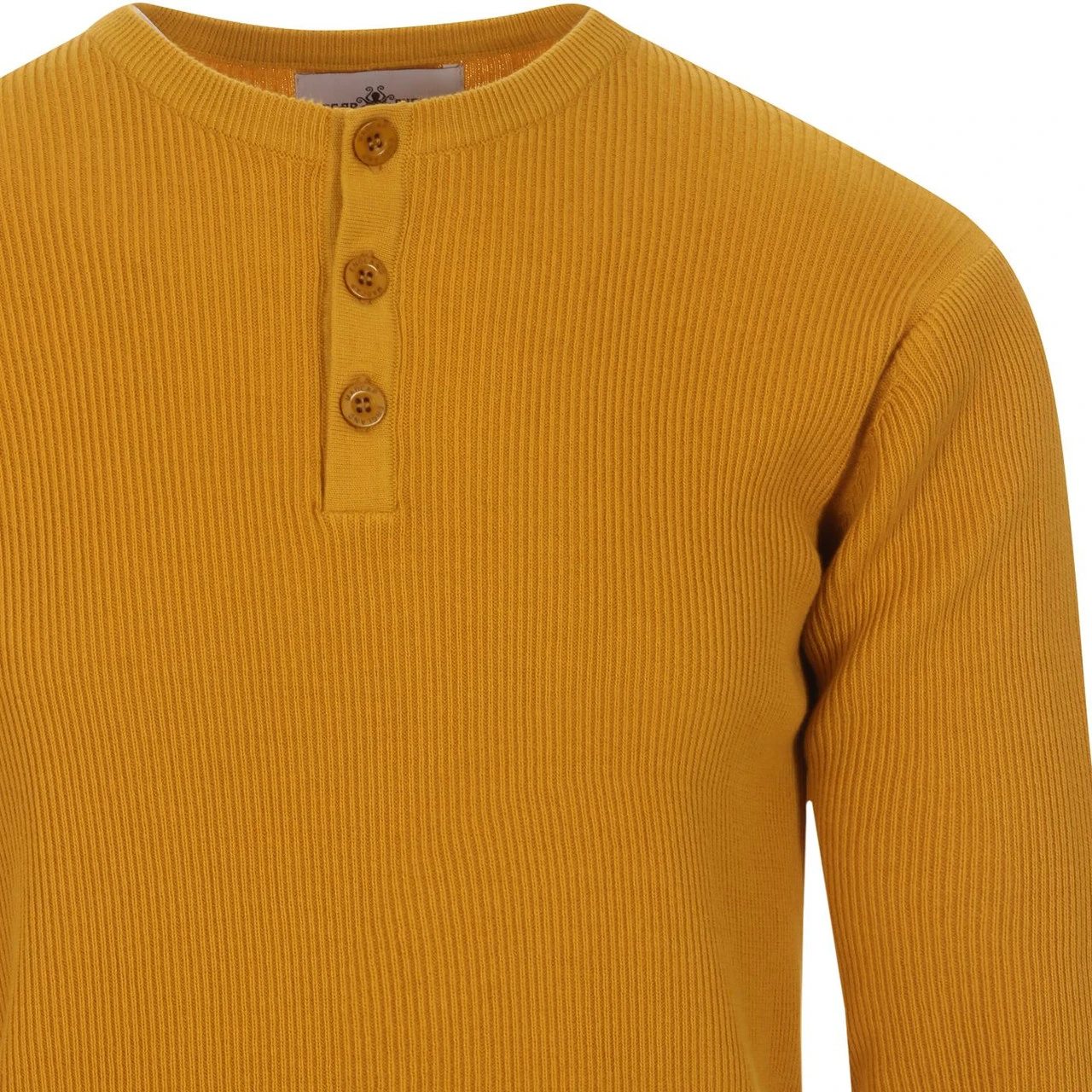 Caine Ribbed Grandad Top (Rust) 9 Caine Ribbed Grandad Top (Rust) - Image 8