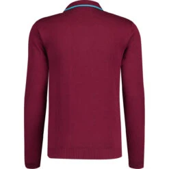 Nova Mod Ribbed Panel Knitted Polo Shirt In Black -Cheap Outfits For Man Store madcapeng ribbed polo top portback 00083.1673453186