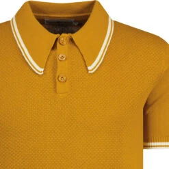 Empire Retro Popcorn Knit Polo B 12 Empire Retro Popcorn Knit Polo B -Cheap Outfits For Man Store madcapeng spear waffle polo yellow detail 29399.1673453068 1