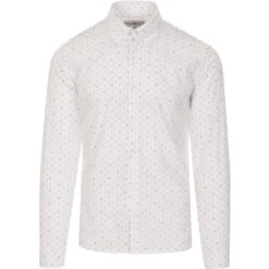 Byron 60s Mod Tab Collar Shirt (W) -Cheap Outfits For Man Store madcapeng tab shirt white front 21538.1661264509
