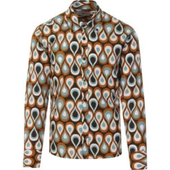 Trip Teardrops Mod Op Art Shirt NF -Cheap Outfits For Man Store madcapeng teardrop shirt teal front 99099.1661264496 1