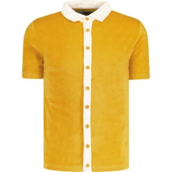Salton Retro 50s Towelling Shirt HG -Cheap Outfits For Man Store madcapeng towelling shirt honey front 83683.1678373285 1