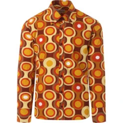 Trip Psych-Out Circle Mod Shirt B/M -Cheap Outfits For Man Store madcapeng trip shirt mustard fornt 36357.1661264560 3