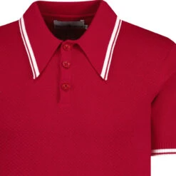 Empire Retro Popcorn Knit Polo (JR) -Cheap Outfits For Man Store madcapengland empire polo red detail 61410.1689696908