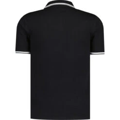 Empire Mod Big Collar Popcorn Waffle Polo In Black/Buckthorn -Cheap Outfits For Man Store madcapengland empire polo tshirt black back 05327.1687259703 1