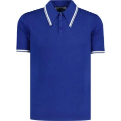 Empire Retro Popcorn Knit Polo (JR) -Cheap Outfits For Man Store madcapengland empire polo tshirt blue front 59924.1687256101 1