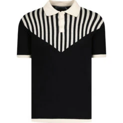 Firebird Mod Waffle Stripe Polo B 29 Firebird Mod Waffle Stripe Polo B -Cheap Outfits For Man Store madcapengland firebird polo black front 44762.1687270501