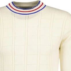 Moore MADCAP Turtleneck Pointelle Knit Jumper (WW) -Cheap Outfits For Man Store madcapengland turtleneck pointelle top white detail 73638.1676646928 3