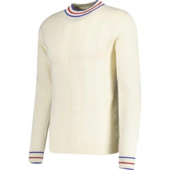 Moore MADCAP Turtleneck Pointelle Knit Jumper (PB) -Cheap Outfits For Man Store madcapengland turtleneck pointelle top white side 11912.1676646925 2