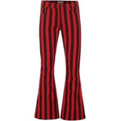 Holy Roller - Retro 60s Striped 70s Indie Flares B -Cheap Outfits For Man Store medcap holy roller black red 01 53271.1664879877 1